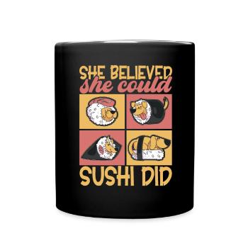 Sushi Kawaii - Mug uni - noir - Devant