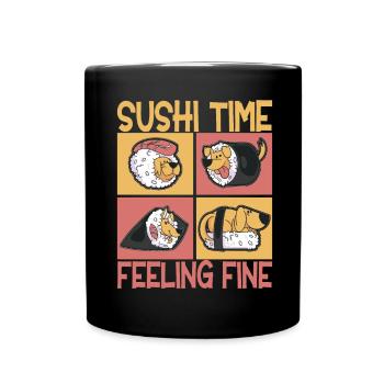 Sushi Kawaii - Mug uni - noir - Devant
