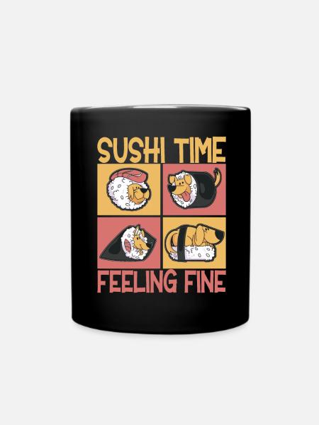 Sushi Kawaii - Mug uni - noir