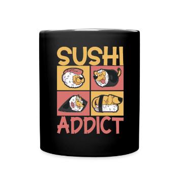 Sushi Kawaii - Mug uni - noir - Devant