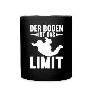 Fallschirmspringer Fallschirmsprung Skydiving - Tasse einfarbig - Schwarz - Vorne