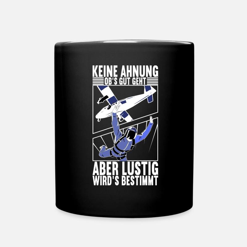Fallschirmspringer Fallschirmsprung Skydiving - Tasse einfarbig - Schwarz