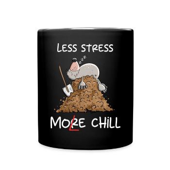 Lazy Mole I Foul Throw Pun I Chill - Full Colour Mug - black - Front