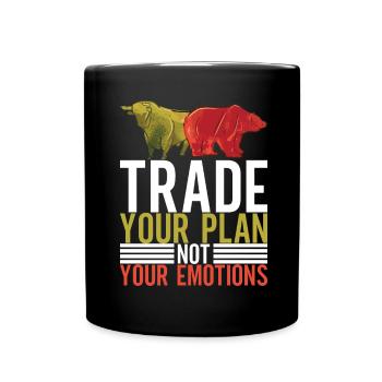Aktien Aktionär Investor - Tasse einfarbig - Schwarz - Vorne