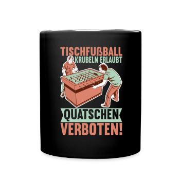 Tischfussball Tischkicker - Tasse einfarbig - Schwarz - Vorne