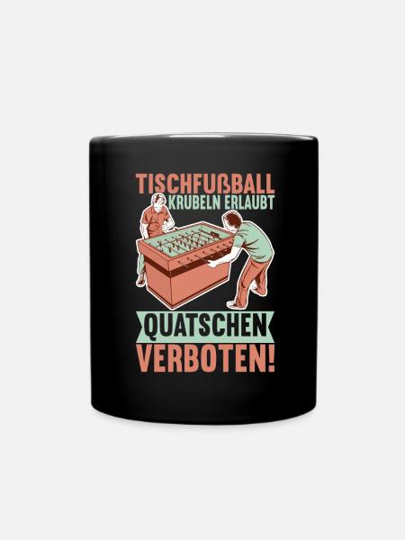 Tischfussball Tischkicker - Tasse einfarbig - Schwarz