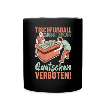 Tischfussball Tischkicker - Tasse einfarbig - Schwarz - Vorne