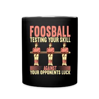 Tischfussball Tischkicker - Tasse einfarbig - Schwarz - Vorne