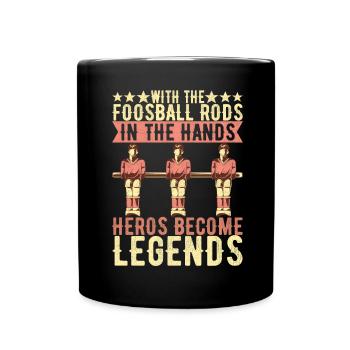 Tischfussball Tischkicker - Tasse einfarbig - Schwarz - Vorne