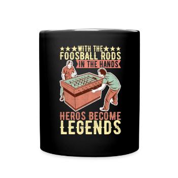 Tischfussball Tischkicker - Tasse einfarbig - Schwarz - Vorne