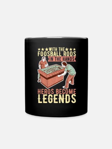 Tischfussball Tischkicker - Tasse einfarbig - Schwarz