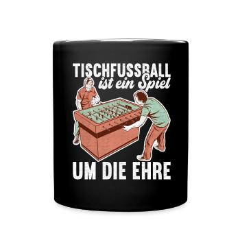 Tischfussball Tischkicker - Tasse einfarbig - Schwarz - Vorne