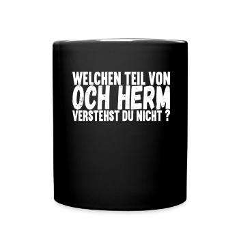 Aachener Slang - Tasse einfarbig - Schwarz - Vorne