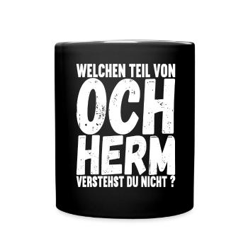 Aachener Slang - Tasse einfarbig - Schwarz - Vorne