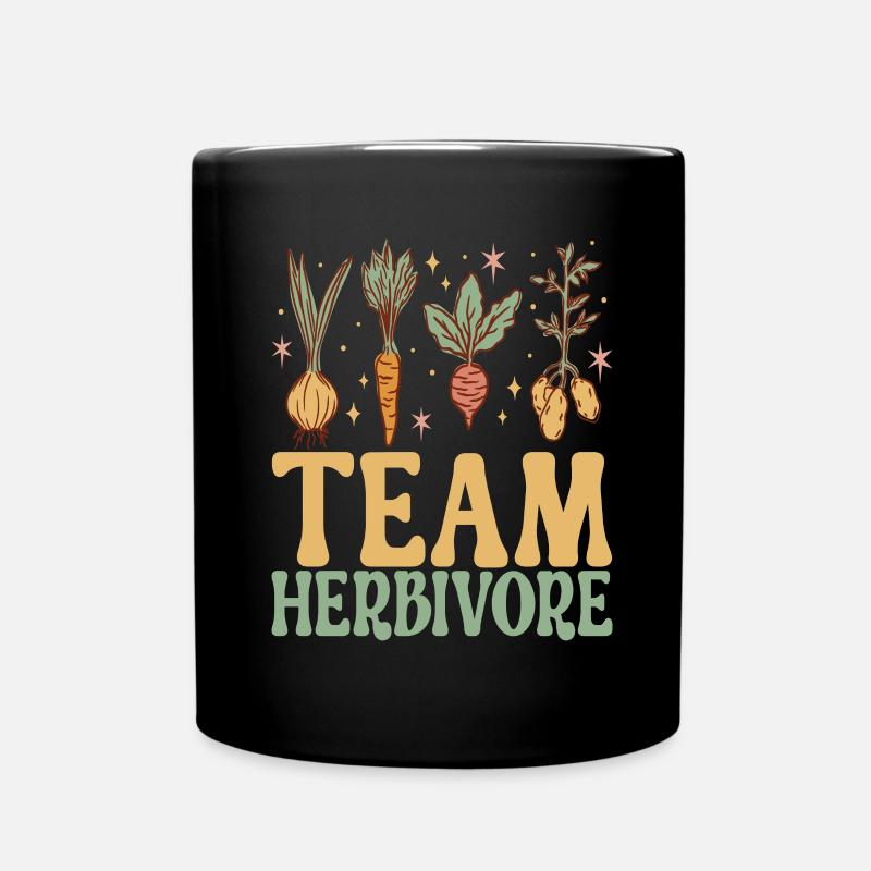 Vegan Vegetarier - Tasse einfarbig - Schwarz