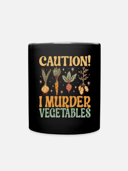 Vegan Vegetarier - Tasse einfarbig - Schwarz