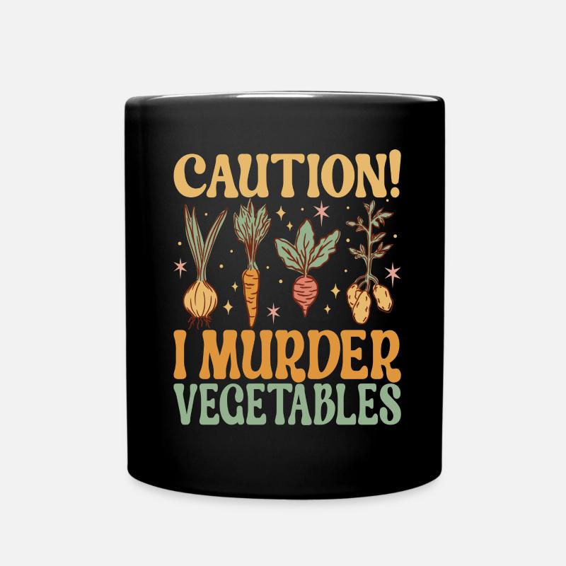 Vegan Vegetarier - Tasse einfarbig - Schwarz