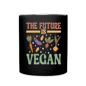 Vegan Vegetarian - Full Colour Mug - black - Front