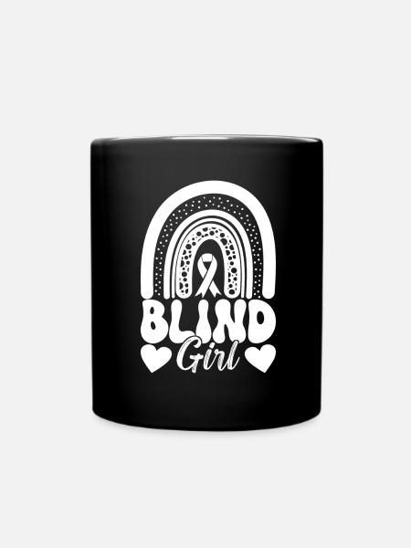 Blind visual impairment - Full Colour Mug - black