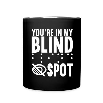 Blind Sehbehinderung - Tasse einfarbig - Schwarz - Vorne