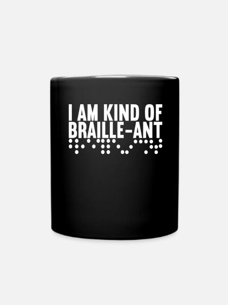 Blind Sehbehinderung - Tasse einfarbig - Schwarz