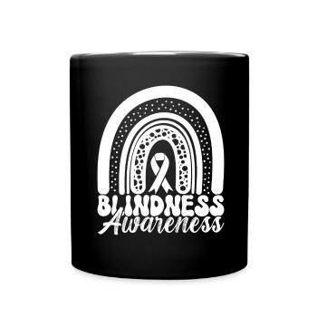Déficience visuelle aveugle - Mug uni - noir - Devant