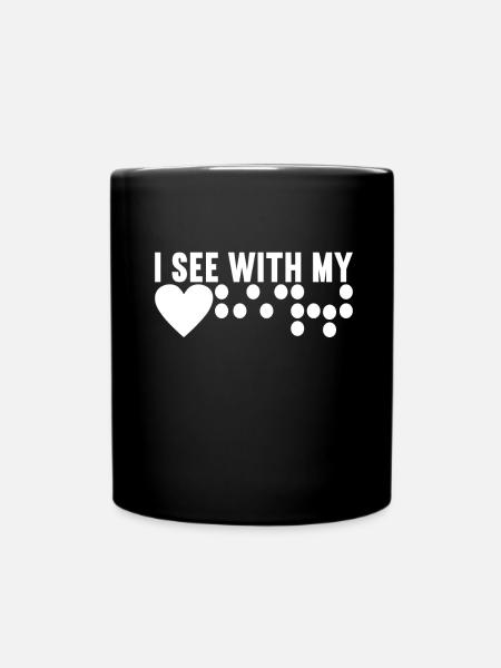 Blind visual impairment - Full Colour Mug - black