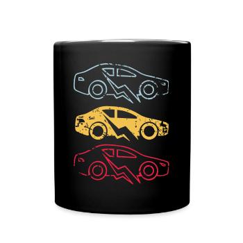 E-car electric car - Full Colour Mug - black - Front