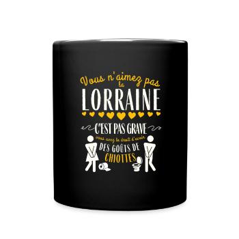 Cadeau Humour Homme Lorrain Noel Anniversaire - Mug uni - noir - Devant