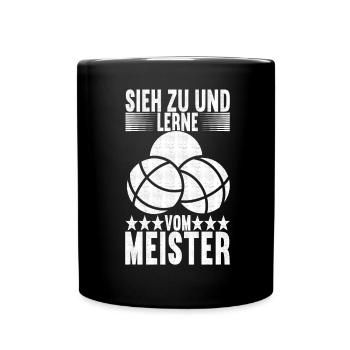 Boule Boulespieler - Tasse einfarbig - Schwarz - Vorne