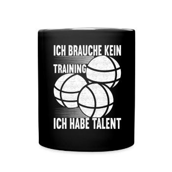 Boule Boulespieler - Tasse einfarbig - Schwarz - Vorne
