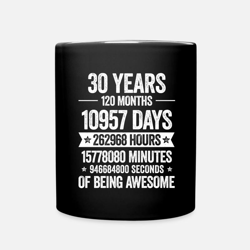 30 Jahre Genial Deko Geburtstag Geschenk Lustig - Tasse einfarbig - Schwarz