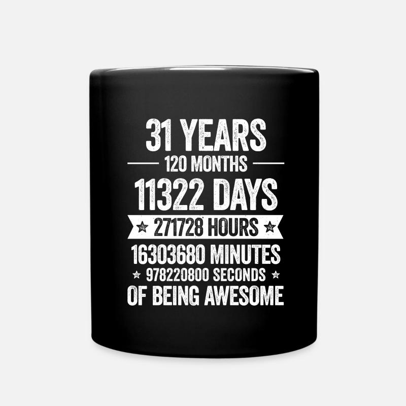 31 Years Awesome Decoration Birthday Gift Funny - Full Colour Mug - black