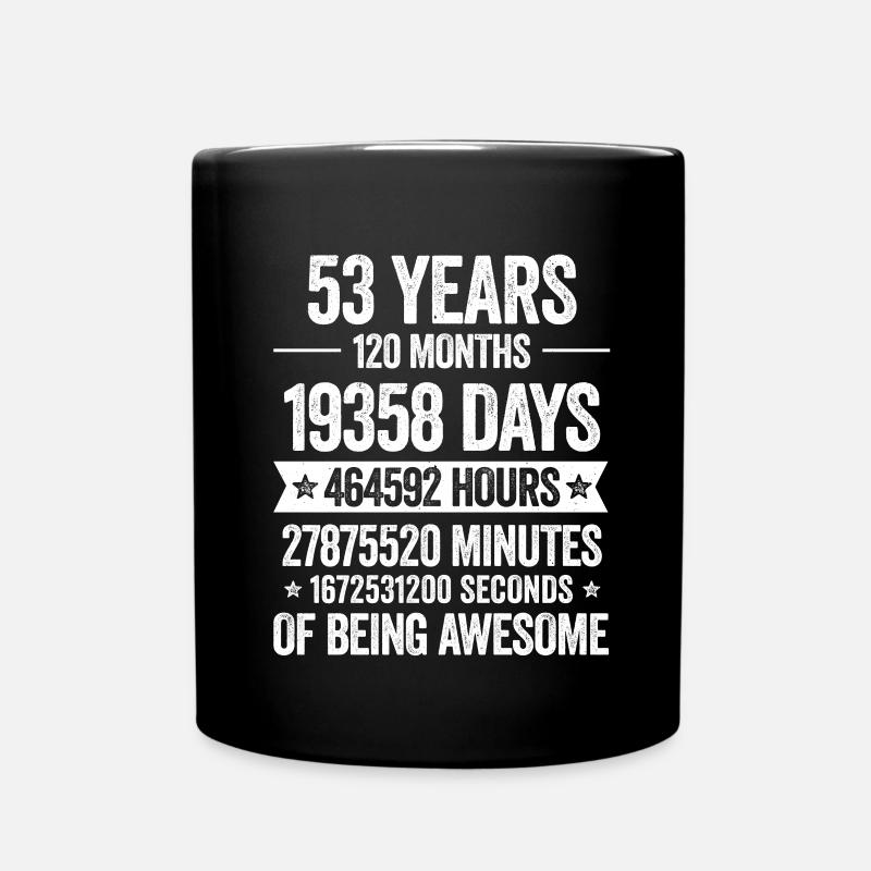 53 Years Awesome Decoration Birthday Gift Funny - Full Colour Mug - black