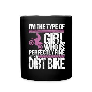 Moto de motocross - Mug uni - noir - Devant