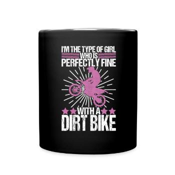 Moto de motocross - Mug uni - noir - Devant