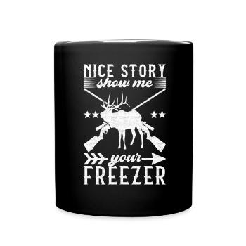 Hunting Hunter Hunting Deer - Full Colour Mug - black - Front