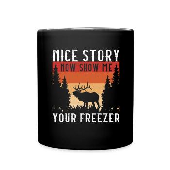 Hunting Hunter Hunting Deer - Full Colour Mug - black - Front