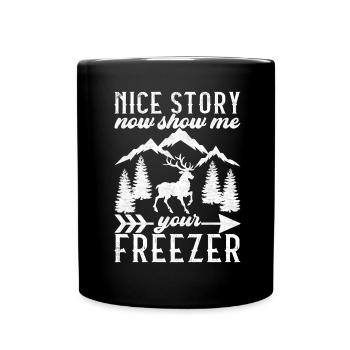 Hunting Hunter Hunting Deer - Full Colour Mug - black - Front