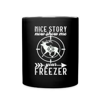 Hunting Hunter Hunting Deer - Full Colour Mug - black - Front