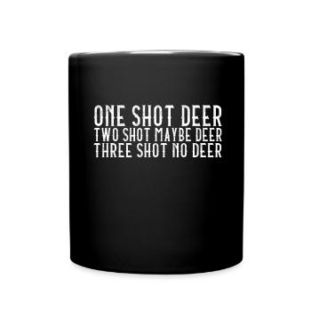 Hunting Hunter Hunting Deer - Full Colour Mug - black - Front