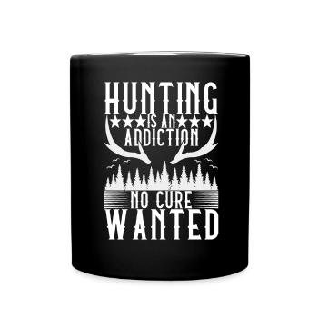 Hunting Hunter Hunting Deer - Full Colour Mug - black - Front