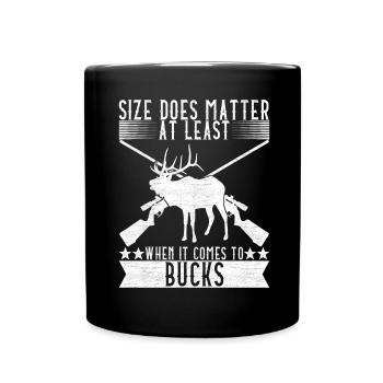 Hunting Hunter Hunting Deer - Full Colour Mug - black - Front