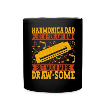 Harmonika Mundharmonika - Tasse einfarbig - Schwarz - Vorne