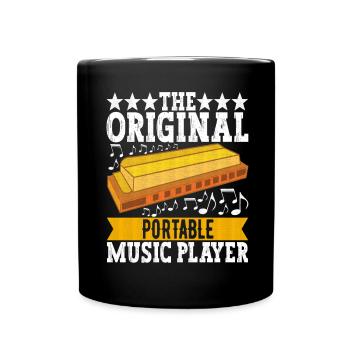 Harmonika Mundharmonika - Tasse einfarbig - Schwarz - Vorne