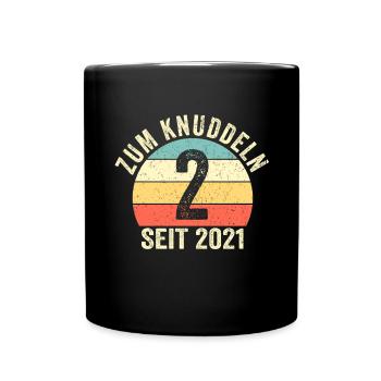 Geburtstag Junge Mädchen 2 Jahre Seit 2021 - Tasse einfarbig - Schwarz - Vorne