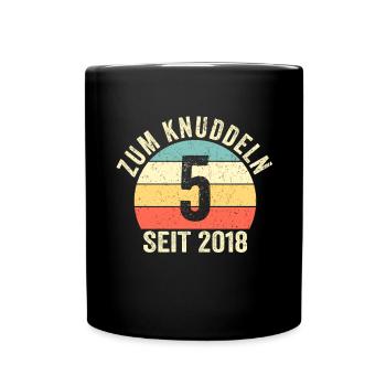 Geburtstag Junge Mädchen 5 Jahre Seit 2018 - Tasse einfarbig - Schwarz - Vorne