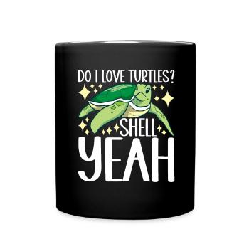 Turtle Turtle Aquatic turtle - Full Colour Mug - black - Front