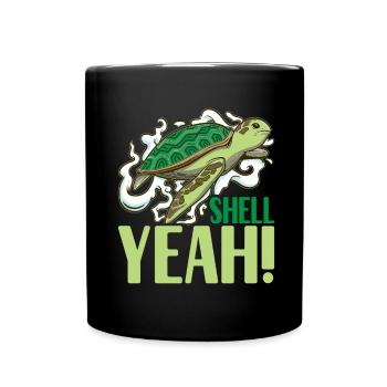 Turtle Turtle Aquatic turtle - Full Colour Mug - black - Front