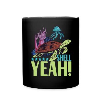 Turtle Turtle Aquatic turtle - Full Colour Mug - black - Front